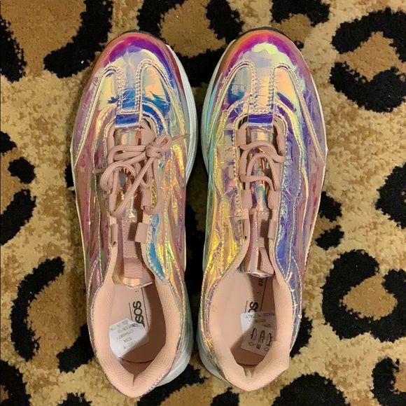 ASOS holographic flatform sneaker - Picture 2 of 3